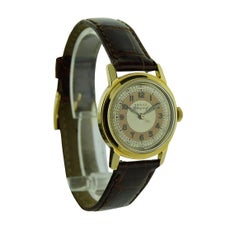 Schulz Yellow Gold Original Dial Manual Watch, circa 1940s