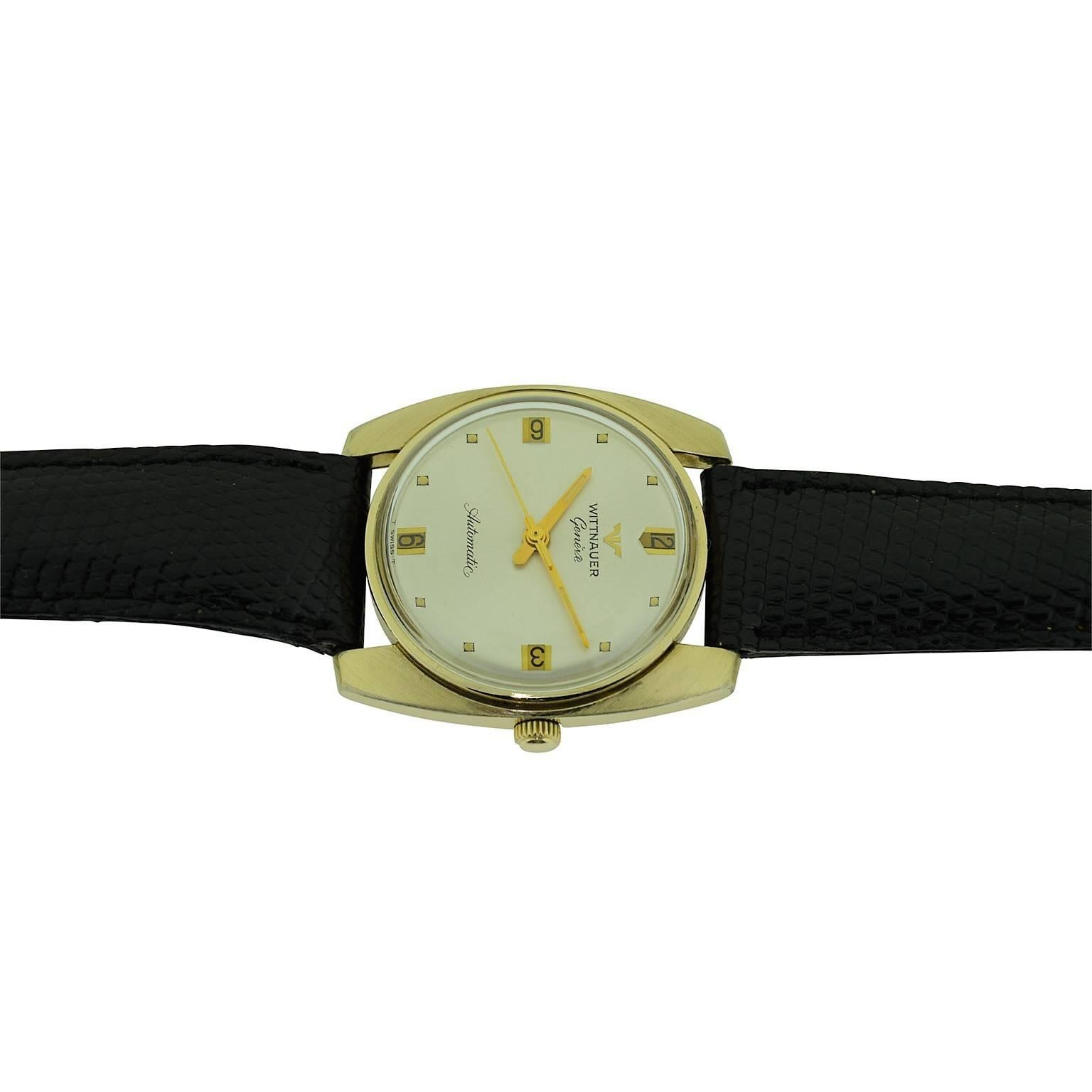 Art Deco Wittnauer Gold Filled Dress Style Automatic Winding Watch, circa 1960s