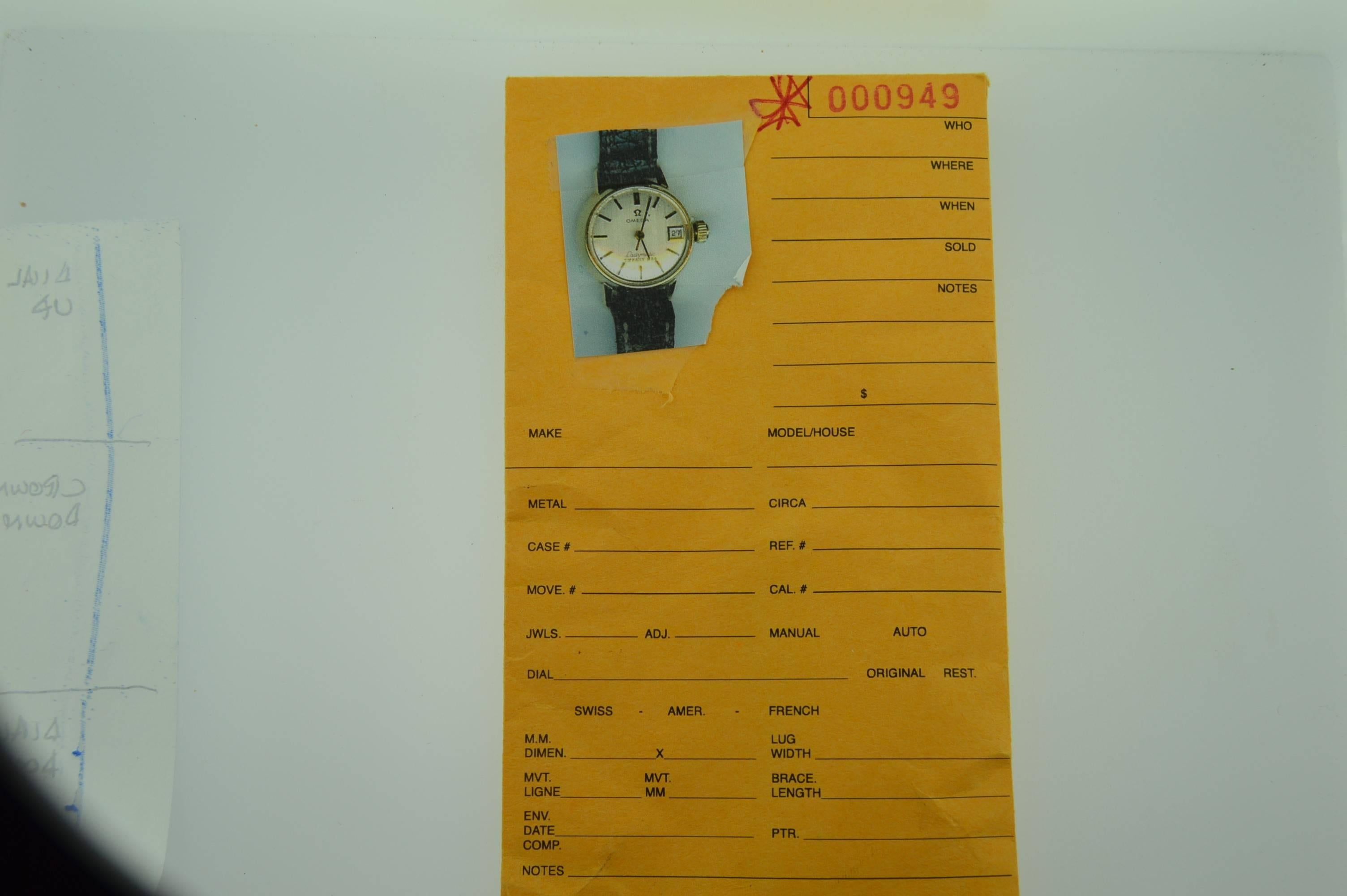 Omega for Tiffany & Co. Ladies Yellow Gold Ladymatic Date Automatic Wristwatch 1