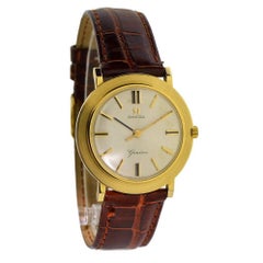 Vintage Omega Yellow Gold Manual Wind Dress Watch, circa 1960s