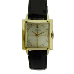 Retro Lord Elgin Yellow Gold Filled Art Deco Automatic Watch, circa 1950s  