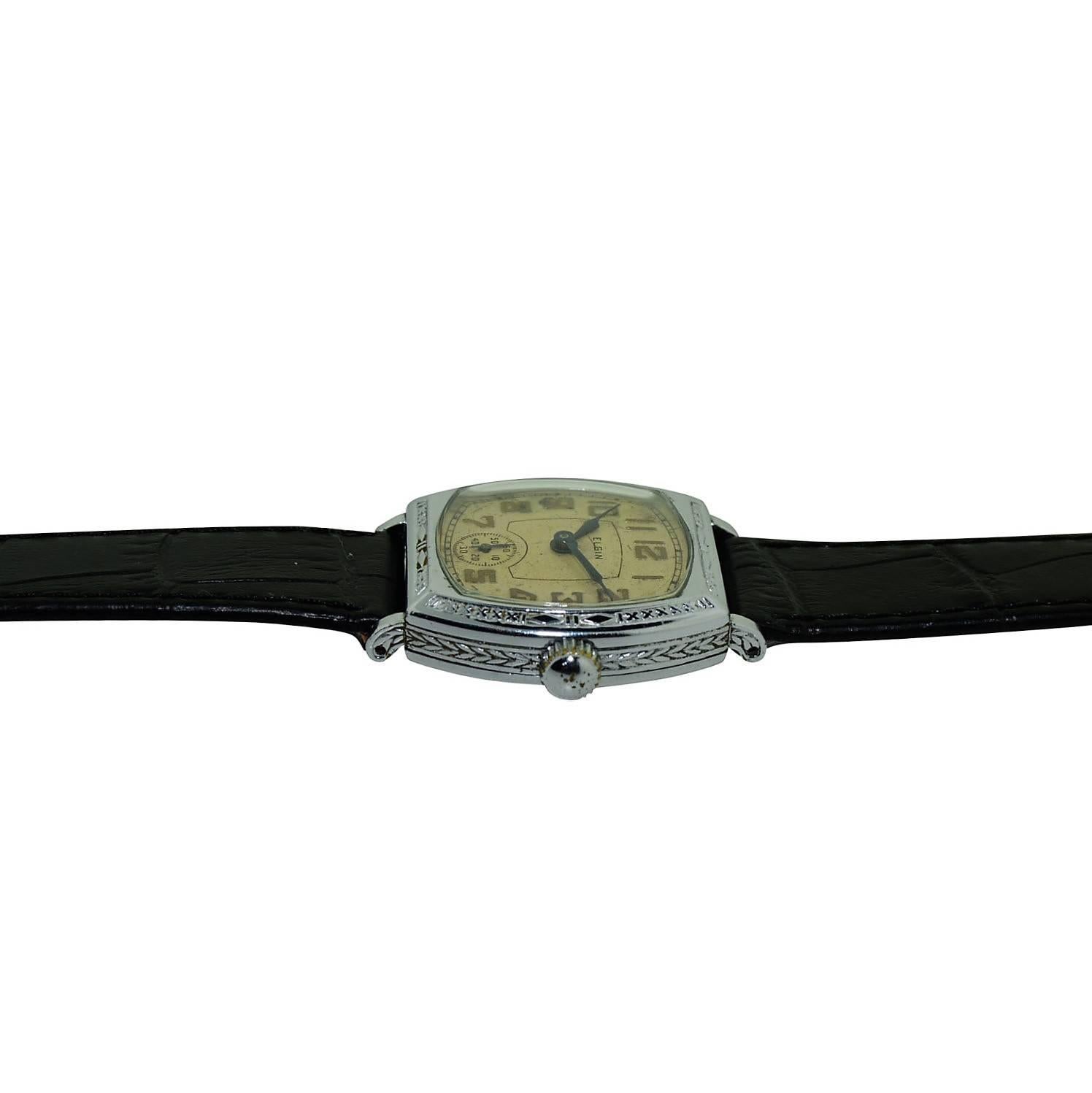 elgin stainless steel watch