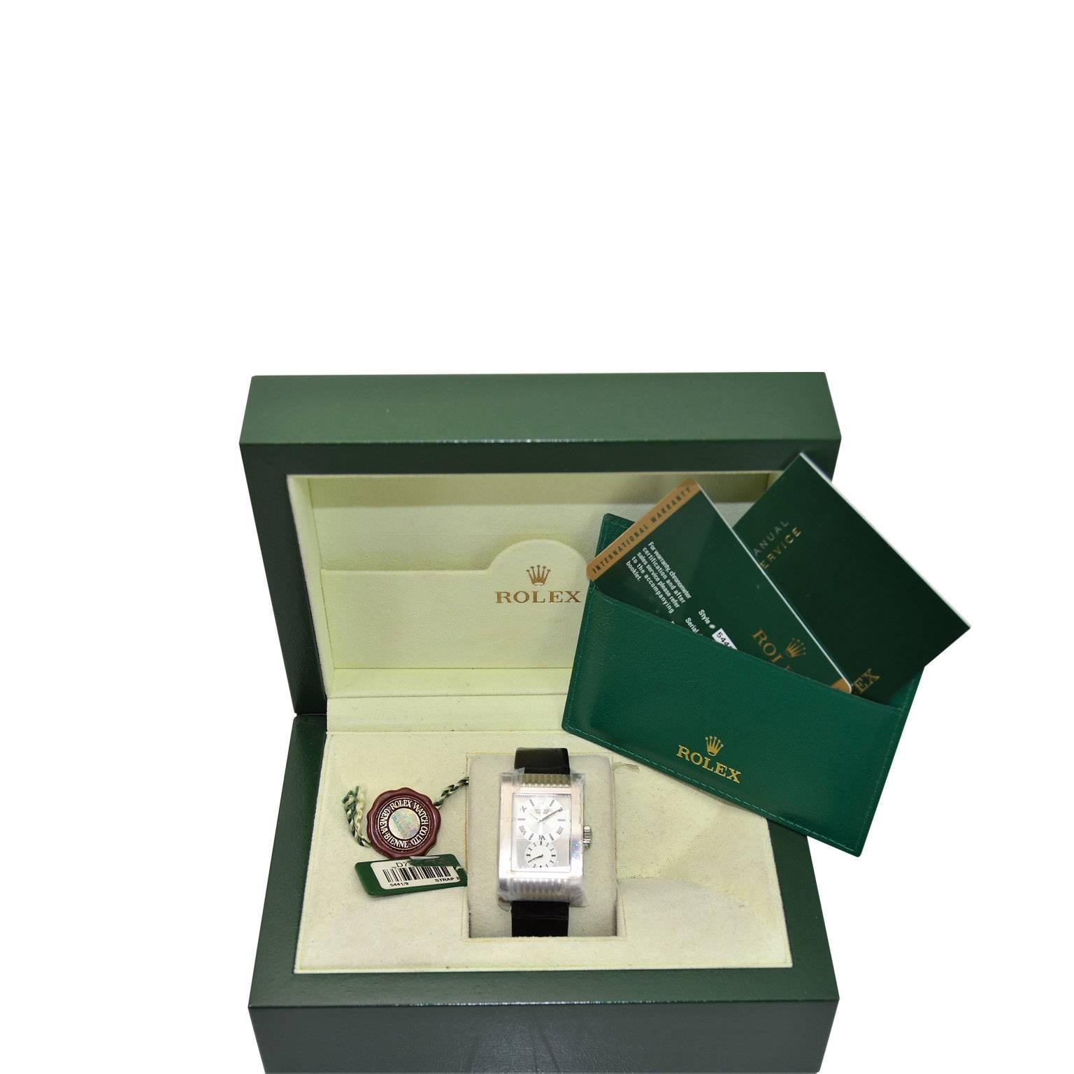Women's or Men's Rolex White Gold Cellini Prince Manual Wind Watch New in the Box