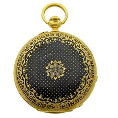 Favre Keywind Conversion to Stemwinding Yellow Gold Hunter's Case Pocket Watch