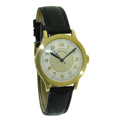 Black Starr & Frost by Movado 14Kt. Yellow Gold Art Deco Watch, Original Dial