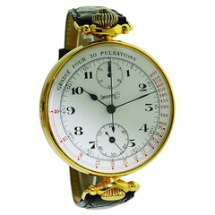 Eberhard & Co. Übergroßer Chronograph mit Original-Emaille-Zifferblatt:: um 1910