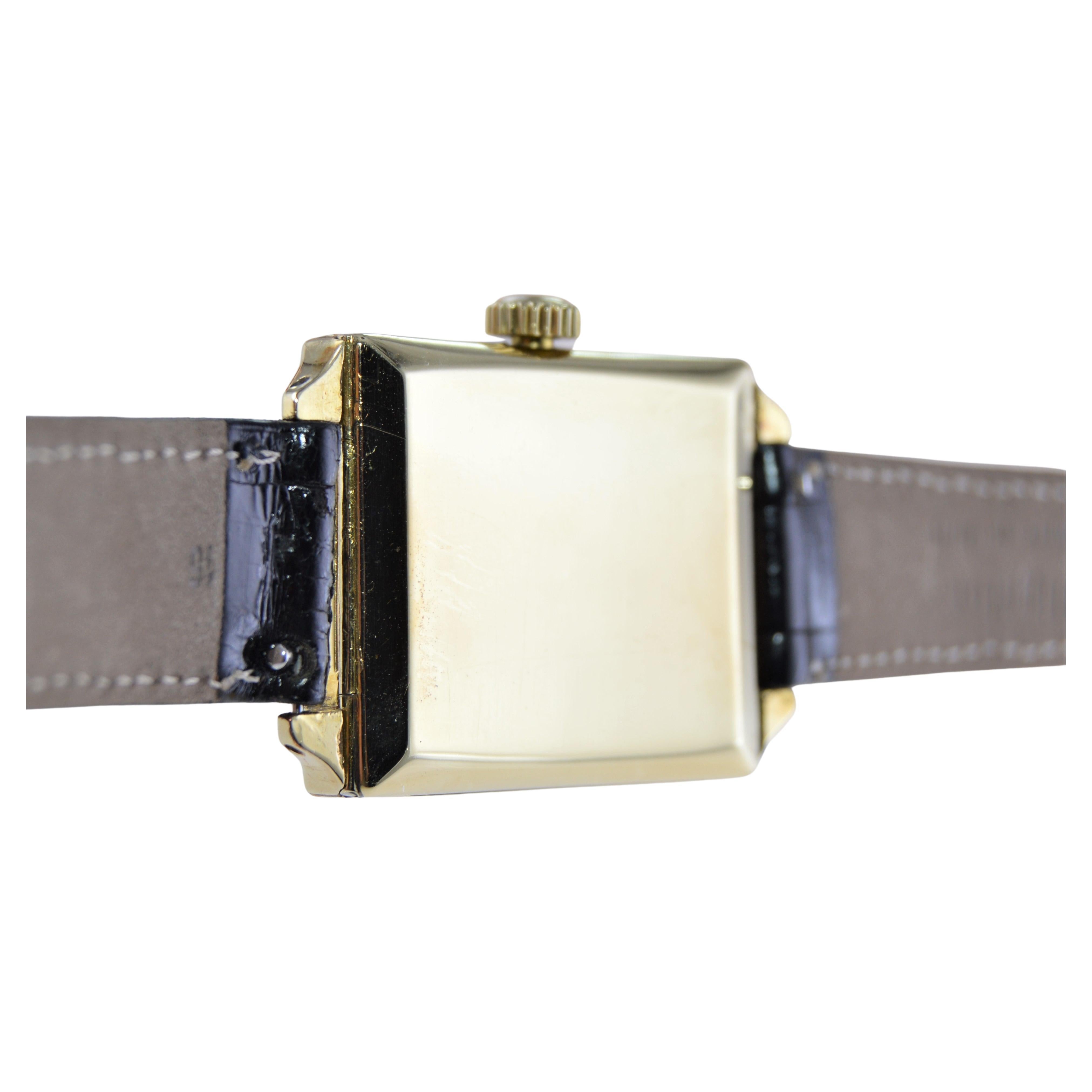 Waltham Gelbgold gefüllte Art-Déco-Armbanduhr von 1926 zum Navigate Your Day im Angebot 6