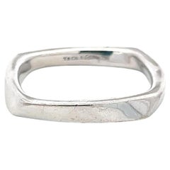 Tiffany & Co Frank Gehry Vintage Platinum Band Ring 6.6 Grams Size 8.5