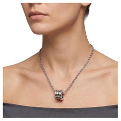Bvlgari Vintage 18 Karat White Gold Pendant Necklace 36.4 Grams