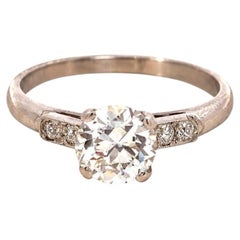 Tiffany & Co Platinum Engagement Ring 1.29ct Old European Diamonds I VS2 GIA