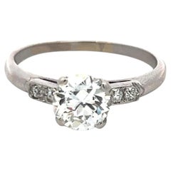 Tiffany & Co Platinum Engagement Ring 1.29ct Old European Diamonds I VS2 GIA