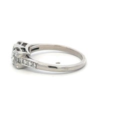 White Platinum Two-Stone Ring with 1.33ct Circular Diamonds Size 8 G/H SI2 GIA