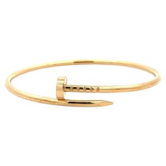 Cartier Vintage 18K Yellow Gold Juste Un Clou Bracelet 2.5MM Size 15