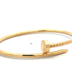Cartier Vintage 18K Yellow Gold Juste Un Clou Bracelet 2.5MM Size 15