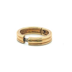Andrew Clunn 18 Karat Yellow Gold Hinged Band Rings 17.7 Grams Size 8