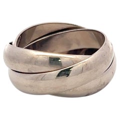 Cartier Vintage 18K White Gold Trinity Ring 16.1 Grams Size 8.5