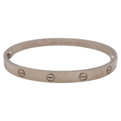 Cartier Vintage 18 Karat White Gold Love Bracelet 43.58 Grams Size 19