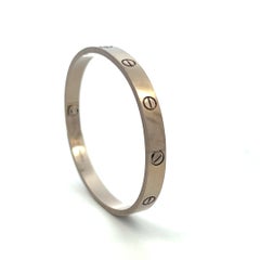 Cartier Vintage „Love“-Armband aus 18-karätigem Weißgold, 43,58 Gramm, Größe 19