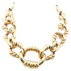 David Webb Vintage 18K Yellow Gold Chain Necklace and Bracelet Set 318.1 Grams