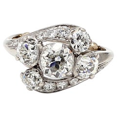 Platinum Cluster Ring with 2.57ct Circular & Round Diamonds Size 4 H VS2 GIA