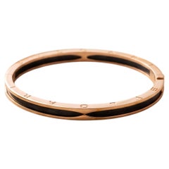 Bracelet jonc Bvlgari Vintage en or rose 18 carats, 27,3 grammes, taille 6,5