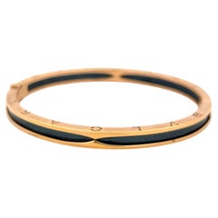 Bracelet jonc Bvlgari Vintage en or rose 18 carats, 27,3 grammes, taille 6,5
