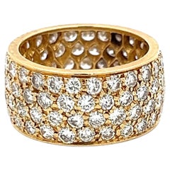 Van Cleef & Arpels Ring aus 18-karätigem Gelbgold mit runden F-VS-Diamanten (3,25 Karat), Größe 5,5