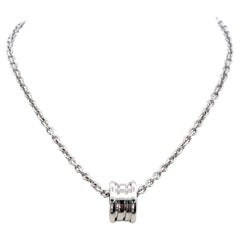 Bvlgari Vintage 18 Karat White Gold Pendant Necklace 36.4 Grams