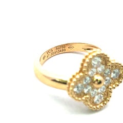 Van Cleef & Arpels 18K White Gold Cocktail Ring 0.48ct Round F VS Diamond Size 4