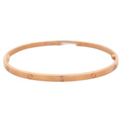Cartier 18 Karat Rose Gold Love Bracelet 3.8 MM Wide 20.9 Grams Size 19