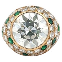 Van Cleef & Arpels 18K YG Cocktail Ring 16.4ct Round Diamond Size 6.5 J VS1 GIA