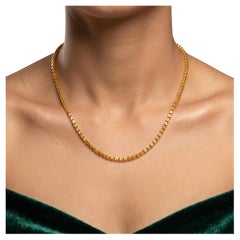 Vintage 24 Karat Yellow Gold Bold Chain Necklace 19 Inch 23.26 Grams
