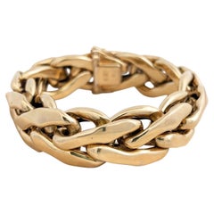 Vintage 14 Karat Yellow Gold Bold Link Bracelet 41.15 Grams