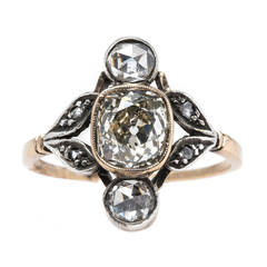 Art Nouveau Engagement Ring with Extremely Unique Design