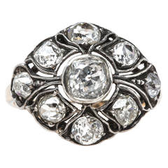 Impeccable Bombe Style Victorian Cluster Ring