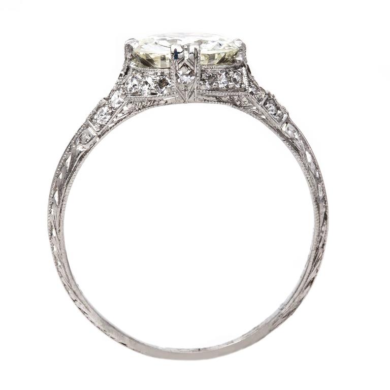 Elegant Edwardian Era 1.35 Carat Diamond Engagement Ring at 1stDibs