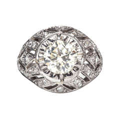 1.43 Carat Diamond Platinum Edwardian Engagement Ring