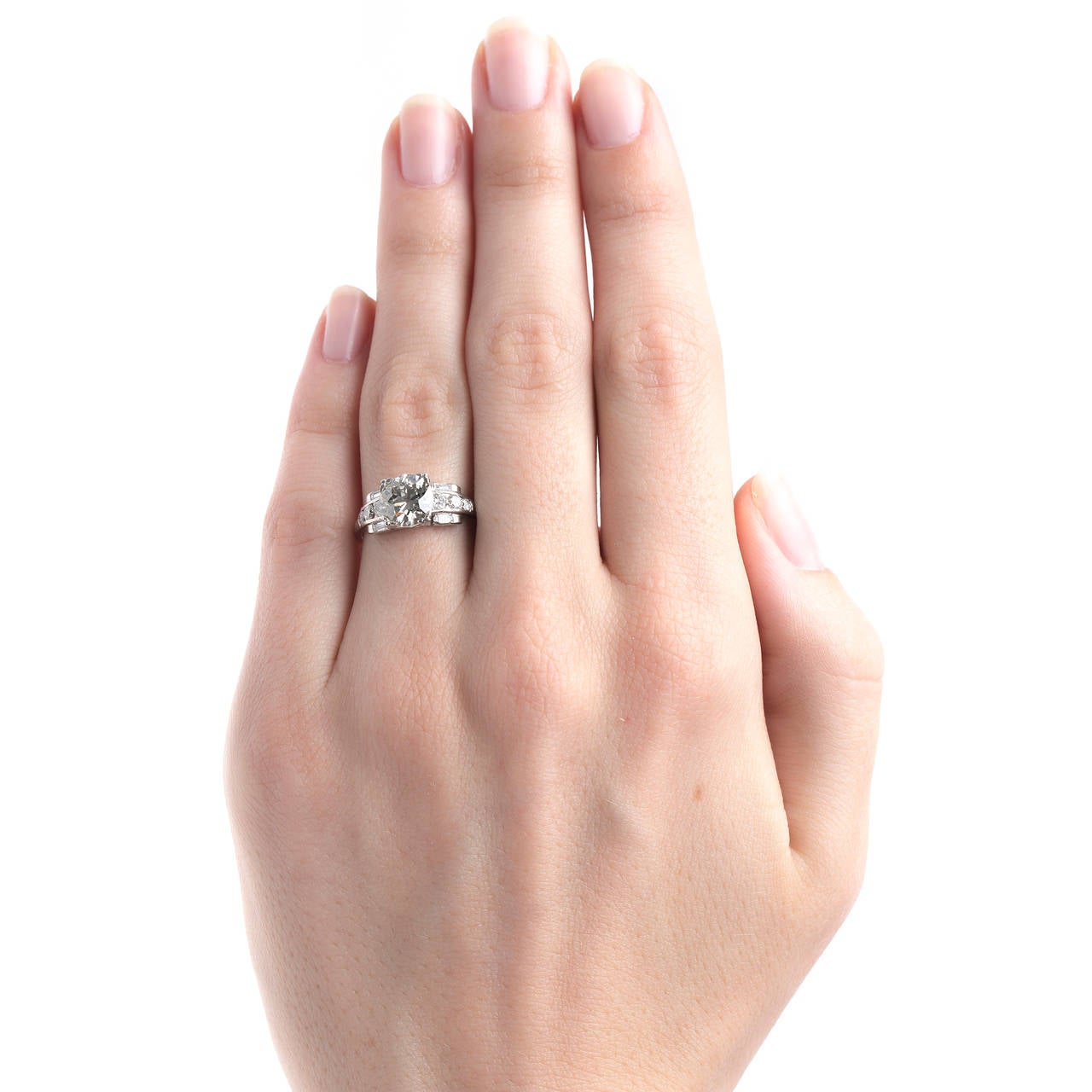 Modern 1950s Incredible 1.55 Carat Diamond Platinum Engagement Ring