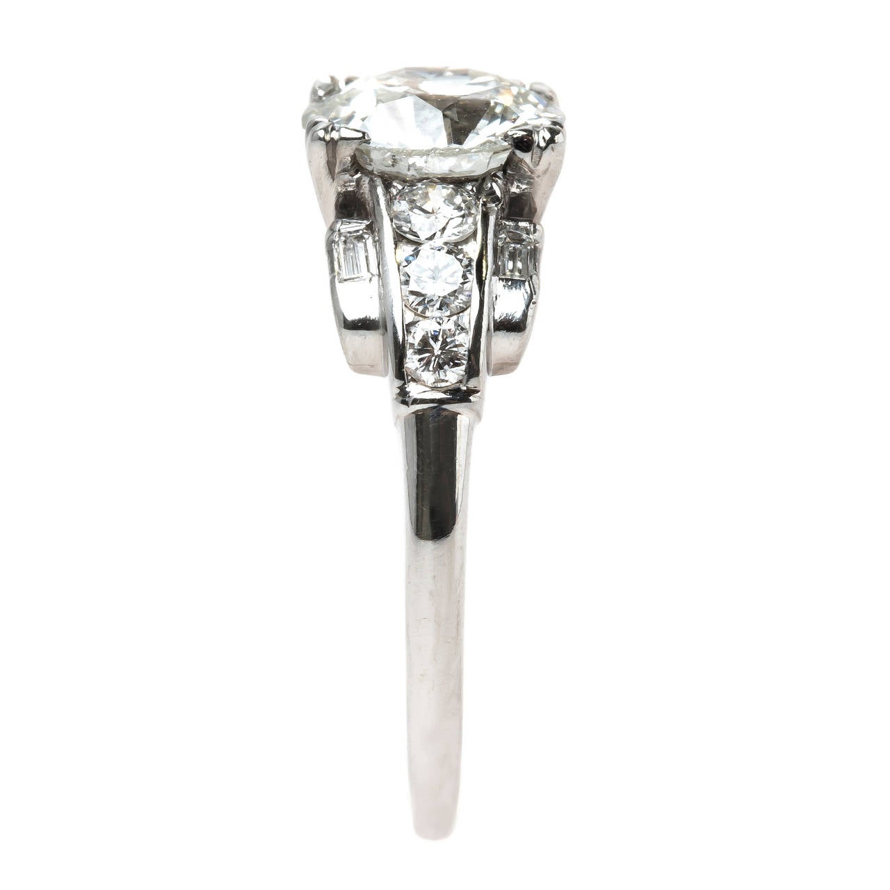Women's 1950s Incredible 1.55 Carat Diamond Platinum Engagement Ring