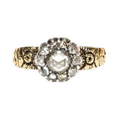 Unique Georgian Rose Cut Diamond Engagement Ring