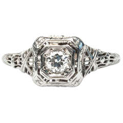 Antique Lovely Edwardian Era Diamond Engagement Ring