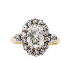 Stunning Victorian Cluster Ring with Extremely Rare French Hallmarks