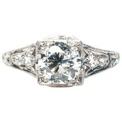 Vintage Edwardian 1.13 Carat Diamond Engagement Ring