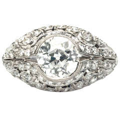 Gorgeous 1.59 Carat Edwardian Diamond Engagement Ring