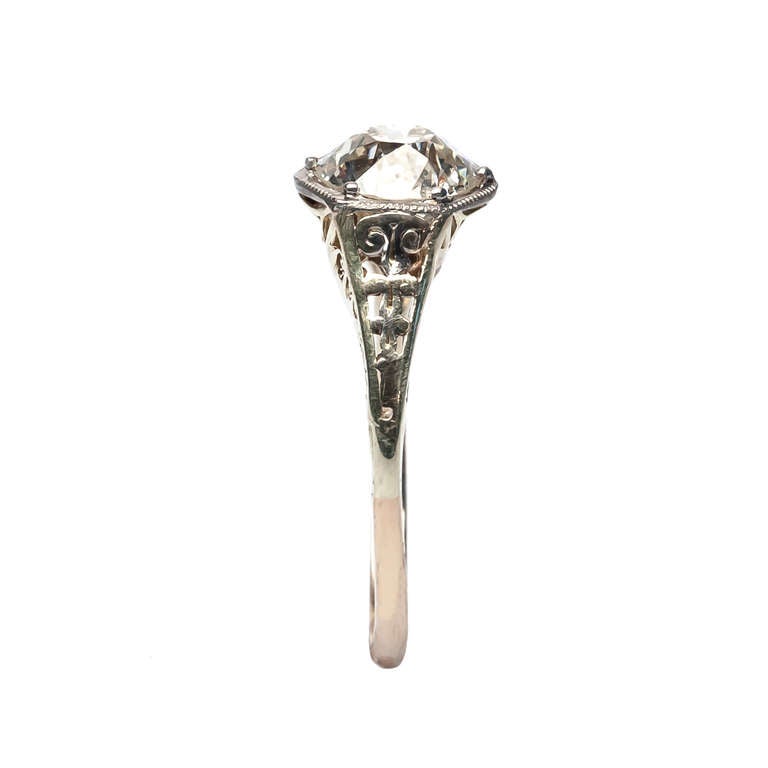 Women's Wonderful Edwardian 1.63 Carat Diamond Engagement Ring