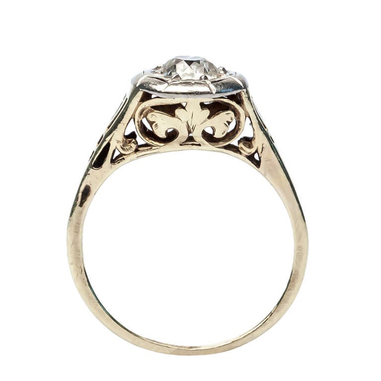 Lovely .68 Carat Diamond Edwardian Engagement Ring In Excellent Condition In Los Angeles, CA
