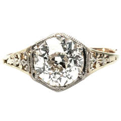 Wonderful Edwardian 1.63 Carat Diamond Engagement Ring