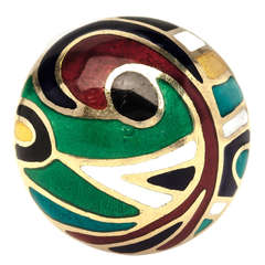 Fabulous Mid Century Modern Enamel Ring