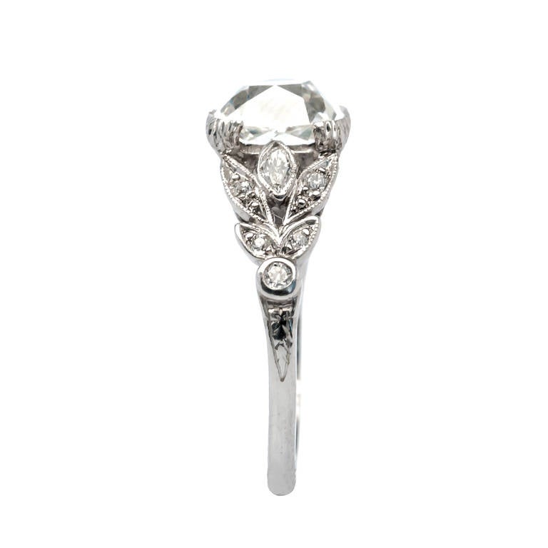 Women's 2.46 Carat Diamond Art Deco Engagement Ring