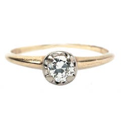Retro Era Diamond Engagement Ring